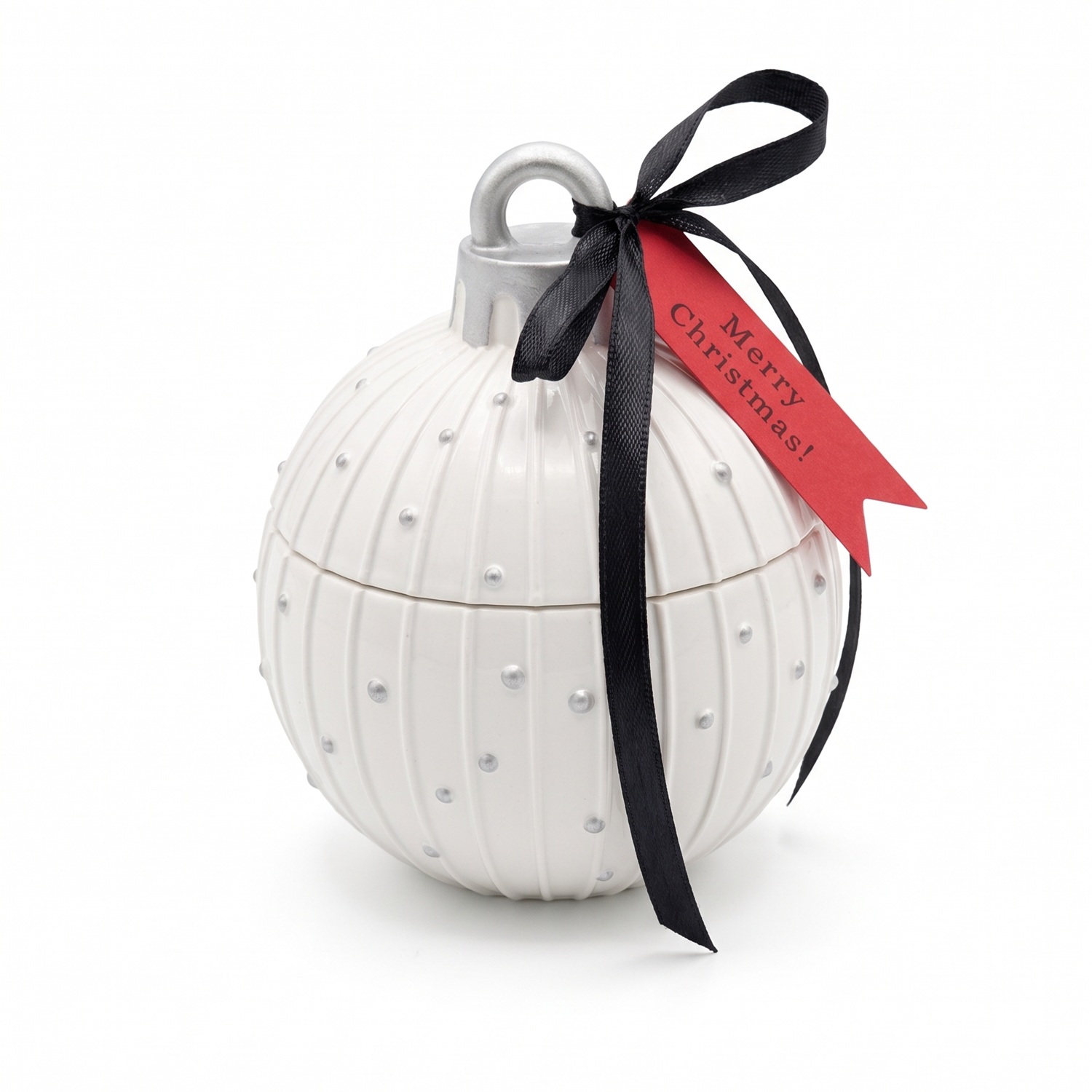 Svijeća Christmas Bauble Charming - Bijela / Zlatna / Zimska Čarolija