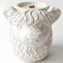 Svijeća Highland Cow - Bijela / Vanilija